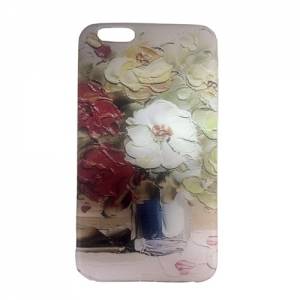 Купить чехол накладку для iPhone 6/6S с эффектом масляной картины "Цветы в вазе"