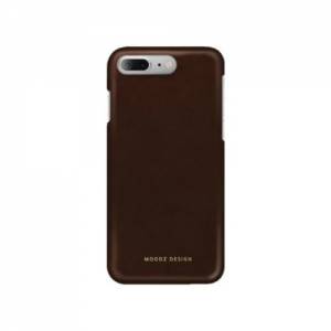 Купить кожаный чехол накладку для iPhone 7 Plus / 7+ / 8 Plus / 8+ Moodz Soft leather Hard Chocolate (dark brown), MZ901005