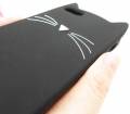 3D чехол с ушками для iPhone 7 / 8 "Котенок с усами" (Black)