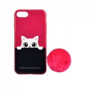Купить гелевый чехол для iPhone 7 / 8 Karl Lagerfeld K-Peek A Boo Hard TPU Pink, KLHCP7PABPI