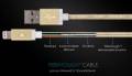 USB кабель EnergEA Alu Blase для iPhone/iPad 8 pin Lightning MFI, Gold 1.2 метра (CBL-AB-GLD12)