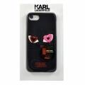 Гелевый чехол для iPhone 7 / 8 Karl Lagerfeld Choupette in love 2 Hard PU Black, KLHCP7CL2BK