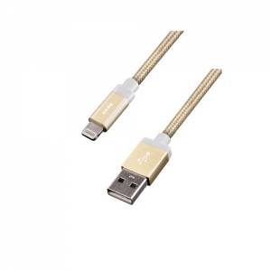 Купить USB кабель EnergEA Alu Blase для iPhone/iPad 8 pin Lightning MFI, Gold 1.2 метра (CBL-AB-GLD12)