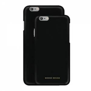 Купить кожаный чехол накладку для iPhone 6/6S Moodz Soft leather Hard Notte (black), MZ655706