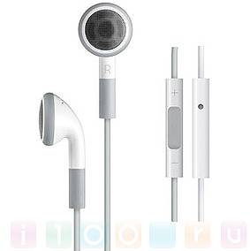 Купить наушники Apple Earphones with Remote and Mic для Apple iPhone 4/4S с пультом регулятора громкости и микрофоном