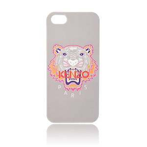 Купить чехол накладка Kenzo для iPhone 5S / 5 фирменный тигр (серый) в интернет магазине