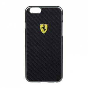 Купить карбоновый чехол-накладка для iPhone 6 / 6S Ferrari Formula One Hard Real Carb, Black (FESCCBHCP6BL)