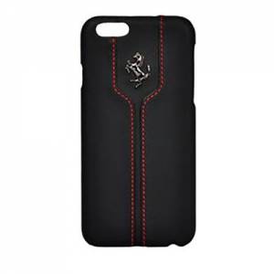 Купить кожаный чехол накладку для iPhone 6 Plus / 6S Plus Ferrari Montecarlo Hard Black (FEMTHCP6LBL)