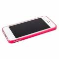 Чехол накладка XINBO Soft Touch для iPhone 5/5S/SE розовый 0,8мм (в комплекте пленка)