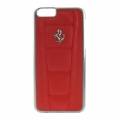 Кожаный чехол накладка для iPhone 6 Plus / 6S Plus Ferrari 458 Hard Red (FE458HCP6LRE)