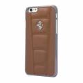 Кожаный чехол-накладка для iPhone 6 / 6S Ferrari 458 Hard, Camel (FE458HCP6CA)