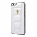 Кожаный чехол накладка для iPhone 6/6S Ferrari 458 Hard White (FE458HCP6WH)