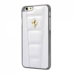 Купить кожаный чехол накладку для iPhone 6 Plus / 6S Plus Ferrari 458 Hard White (FE458HCP6LWH)