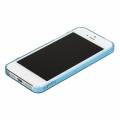 Чехол накладка XINBO Soft Touch для iPhone 5/5S/SE голубой 0,8мм (в комплекте пленка)