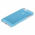 Чехол накладка XINBO Soft Touch для iPhone 5/5S/SE голубой 0,8мм (в комплекте пленка)