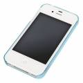Накладка пластиковая XINBO для iPhone 4/4s голубая (в комплекте пленка)