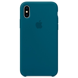 Купить Чехол в стиле Apple Silicone Case для iPhone X под оригинал (Blue) по низкой цене с доставкой