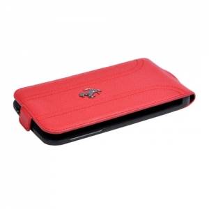 Купить кожаный чехол с флипом для Samsung Galaxy S5 Ferrari FF-Collection Flip Red (FEFFFLS5RE)