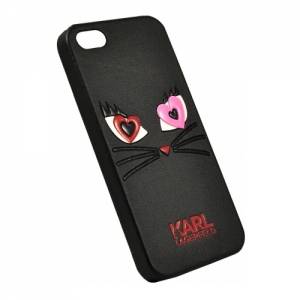 Купить чехол накладка Karl Lagerfeld для iPhone 5/5S/SE Choupette in love 2, Black (KLHCPSECL2BK)