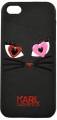 Чехол накладка Karl Lagerfeld для iPhone 5/5S/SE Choupette in love 2, Black (KLHCPSECL2BK)