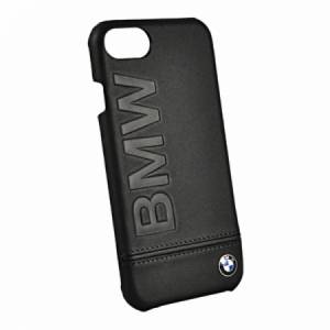 Купить кожаный чехол накладка BMW для iPhone 7 / 8 Signature Logo imprint Hard Leather Black, BMHCI8LLSB