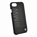 Кожаный чехол накладка BMW для iPhone 7 / 8 Signature Logo imprint Hard Leather Black, BMHCI8LLSB