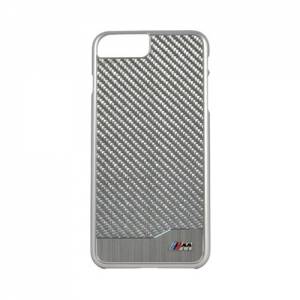 Купить карбоновый чехол накладку BMW для iPhone 7 Plus / 7+ / 8 Plus / 8+ M-Collection Hard Carbon & Aluminium, Silver (BMHCP7LMDCS)