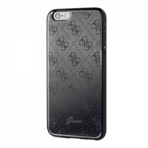Купить металлический чехол накладку Guess для iPhone 7 / 8 4G Aluminium plate Hard Black, GUHCP7MEBK