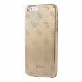 Металлический чехол накладка Guess для iPhone 7 / 8 4G Aluminium plate Hard Gold, GUHCP7MEGO