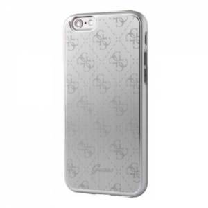 Купить металлический чехол накладку Guess для iPhone 7 / 8 4G Aluminium plate Hard Silver, GUHCP7MESI