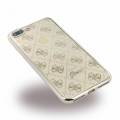 Гелевый чехол накладка Guess для iPhone 7 Plus / 7+ / 8 Plus / 8+ 4G Transparent Hard TPU Gold, GUHCP7LTR4GG