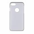 Прорезиненный чехол накладка iCover для iPhone 7 Plus / 7+ / 8 Plus / 8+ Rubber Silver/Hole, IP7P-RF-SL