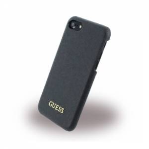 Купить чехол накладку Guess для iPhone 7 / 8 Saffiano look Hard PU Black, GUHCP7TBK