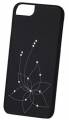 Чехол накладка со стразами iCover для iPhone 6/6S Swarovski New Design SW13 Black (IP6/4.7-SW13-BK), цветок на черном фоне