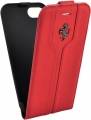 Кожаный чехол с флипом Ferrari для iPhone 7 / 8 Montecarlo Flip Leather Red, FEMTFLP7RE