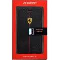 Универсальный карбоновый чехол книжка для смартфонов с диагональю 4,0'' - 4,5'' Ferrari Universal booktype Racing carbon Black M (FEST2BKMBK)