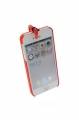Чехол накладка Tunewear Eggshel для iPhone SE / 5S / 5 (красный) с пленкой и подставкой в комплекте 