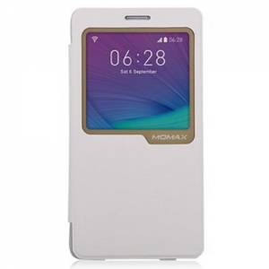 Купить кожаный чехол книжку для Samsung Galaxy Note 4 - Momax Flip View Case (белый)