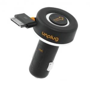 Купить автомобильное зарядное устройство рулетка для iPad / iPhone 30 pin, Unplug Car Charger Retractable (CCU1000IPH)