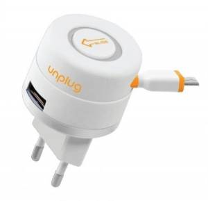 Купить сетевое зарядное устройство рулетка с micro USB кабелем Unplug Travel Charger Retractable (TCU1000MIC)