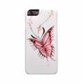 Чехол накладка iCover для iPhone 6/6S HP Happy Butterfly (IP6/4.7-HP/W-HB), розовая бабочка на белом фоне