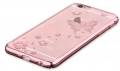 Прозрачный чехол накладка со стразами Swarovski для iPhone 6/6S Vouni Crystal Reverie - Rose Gold