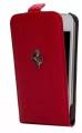 Кожаный чехол с флипом для iPhone SE / 5S / 5 Ferrari Flip FF-Collection, Red (FEFFFLP5RE)