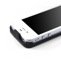 Кожаный чехол с вертикальным флипом для iPhone 4/4S на магнитной зестёжке (черный)