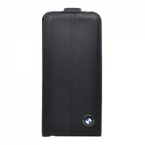 Купить кожаный чехол с флипом для iPhone 5 / 5S BMW Signature Flip, Blue (BMFLP5LN)