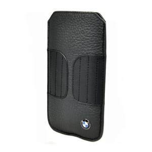 Купить кожаный чехол карман BMW для iPhone 5/5S/SE Signature Sleeve, Black (BMPOP5LK)