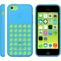 Оригинальный чехол накладка Apple Case для iPhone 5C MF035ZM/A (голубой)