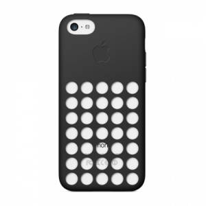 Купить оригинальный чехол накладка Apple Case для iPhone 5C МF040ZM/A (черный) в интернет магазине