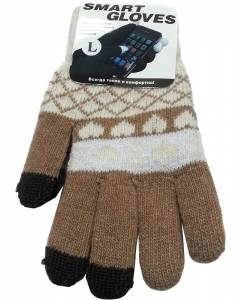 Купить кашемировые перчатки Beewin для емкостных дисплеев, Размер L, Brown (BW-35BR)