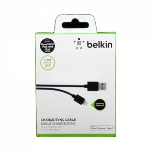 Купить USB дата кабель Belkin 8 pin для iPhone 5/6/iPad 5/iPad mini (черный) 